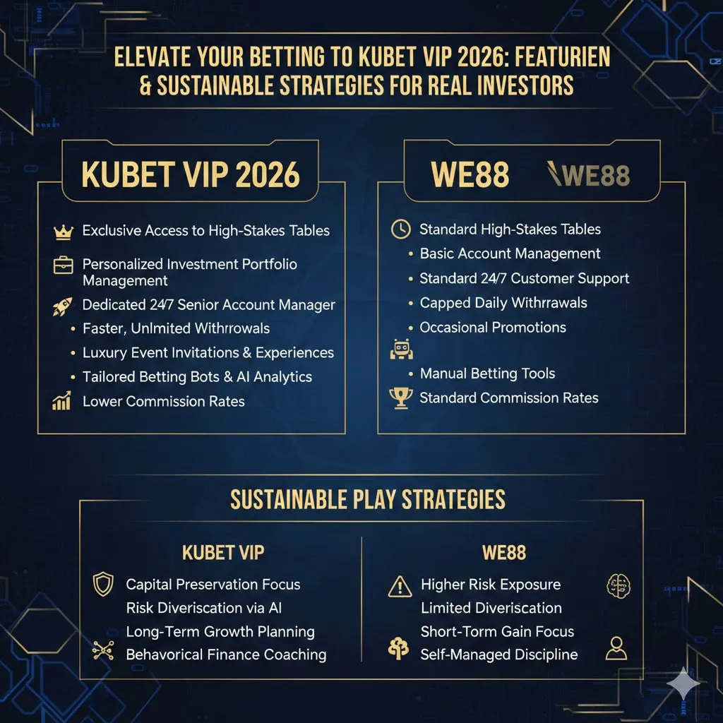 ยกระดับการเดิมพันสู่ KUBET VIP 2026: เทียบฟีเจอร์เด่นกับ WE88 และกลยุทธ์การเล่นอย่างยั่งยืนเพื่อนักลงทุนตัวจริง